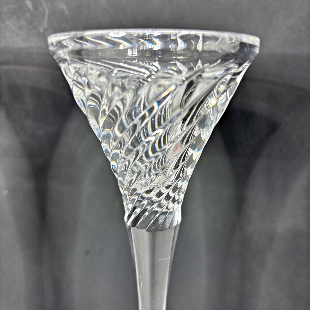 Waterford Jose Perez Signed Crystal Candleholders Liam Made Ireland Elegant - Picture 6 of 8